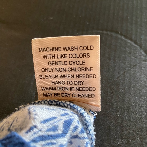 Philosophy Sz S Boho Maxi Skirt blue & white full float elastic and drawstring - Picture 7 of 7